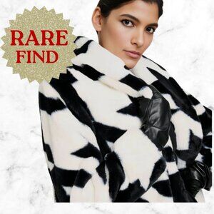 NWT | SERGIO HUDSON x Target Houndstooth Faux Fur Coat | Size XL